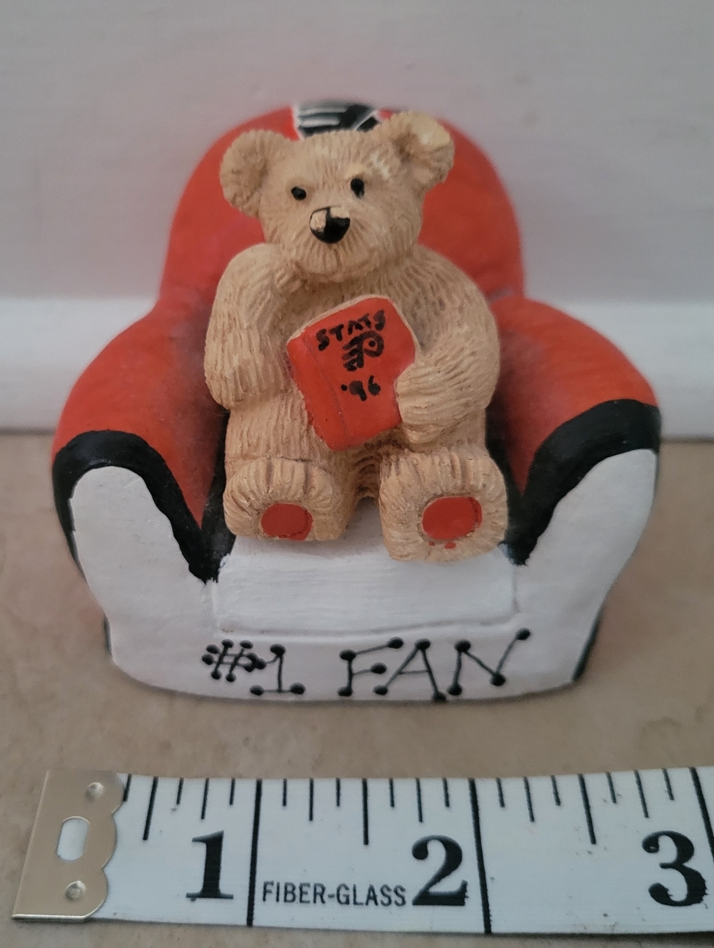 Philadelphia Flyers #1 Fan Teddy Bear on Chair Figurine